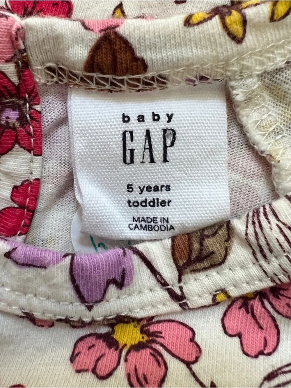 🌵3/$20 Baby Gap Floral Dress Girls Size 5 Pink Purple Long Sleeve Skater Twirl
